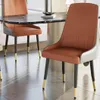 WISFOR Set di 2 sedie da pranzo in pelle e metallo con Anteprima dell’immagine prodotto 5