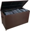 Kissenbox Rattan Braun 138x70x80 cm 582L UV-beständig mit Produktbild-Vorschau 3