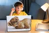 MuchoWow® Laptop Aufkleber Sticker Cover Löwe - Weiß - Produktbild-Vorschau 3