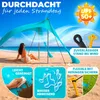 ELONEO Strandzelt Sonnensegel LSF 50+ UV Schutz Windschutz Produktbild-Vorschau 4