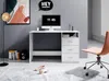 Schreibtisch >Mack< (B/H/T 123 x 76 x 50 cm) in Weiß Voir les images du produit 3