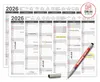 Abwischbarer Wandkalender 2026 A4 - "Grau" Jahresplaner Produktbild-Vorschau 1