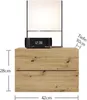 Nachtkommode >Cabo< in Artisan Eiche - 42x28x30cm (BxHxT) Produktbild-Vorschau 4
