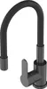 A black kitchen faucet with a flexible spout. Podgląd zdjęcia produktu