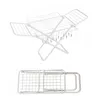 A white metal drying rack is shown in two views: one unfolded and one folded. Produktbild-Vorschau