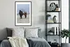 MuchoWow® Gerahmtes Poster Pferde - Schnee - Weiß 60x90 cm Produktbild-Vorschau 2