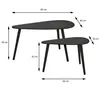 H&S Decoration | Set de tables d'appoint - 2 pièces - Noir Voir les images du produit 3