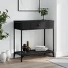 vidaXL Stolik konsola czarny 75x34,5x75 cm materiał Podgląd zdjęcia produktu 2