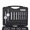 A tool kit for bicycle maintenance, specifically for pressing bearings, laid out in a black case with foam padding. Náhled obrázku produktu