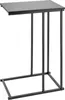 A black side table with a dark tabletop and a metal frame. Podgląd zdjęcia produktu