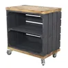 Schwarze Rollkiste mit Mittelbrett, 53x50x30cm Obstkisten Produktbild-Vorschau 1