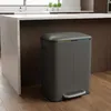 Kosz na śmieci Relaxdays, 2 komory, 2 x 20 l, wyjmowane Podgląd zdjęcia produktu 3