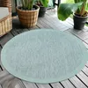 Teppium Tapis intérieur extérieur rond 200 cm bleu uni Voir les images du produit 2