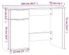vidaXL Schreibtisch Räuchereiche 100x50x75 cm Holzwerkstoff Produktbild-Vorschau 7