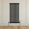 Tradiční dvousloupový radiátor - 1500 x 562 mm - černý Náhled obrázku produktu 9