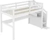 MODFU Dětská postel patrová 90 x 200 s žebříkem, dětská Náhled obrázku produktu 8