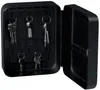 A black key safe with its door open, showing hooks for keys inside. Náhľad obrázku produktu