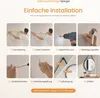 Collage of images showing the steps for installing a mirror. Anteprima dell’immagine prodotto