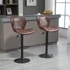 HOMCOM 2er-Set Barhocker, gepolstert mit Kunstleder, hohe Produktbild-Vorschau 2