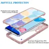 An exploded view of a phone case, showing its layers and how it protects a smartphone. Produktbild-Vorschau