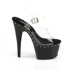 ADORE-708LS Damen Sandale von Pleaser, Transparent Schwarz Produktbild-Vorschau 5