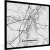 MuchoWow® Gerahmtes Poster Deutschland - Stadtplan - Produktbild-Vorschau 1
