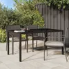 vidaXL Table de jardin 150x90x75 cm Verre trempé Poly rotin Voir les images du produit 8