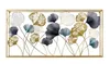 tableau mural 3D "Ginkgo" en métal doré, anthracite, Voir les images du produit 4