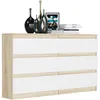 Komoda 140 cm 6 zásuvek skříňka FRAMIRE R-140 mix sonoma Náhled obrázku produktu 4