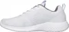 A side view of a white athletic shoe with gray accents. Produktbild-Vorschau