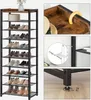 Schuhregal 10 Ebenen schmal - Raumsparend für Eingangshalle Produktbild-Vorschau 4