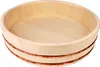 A wooden bowl with copper bands around the outside, shown on a white background. Produktbild-Vorschau