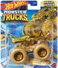 A Hot Wheels Monster Trucks Mega-Wrex toy in gold packaging. Podgląd zdjęcia produktu