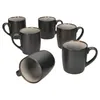 6x Reactive Glaze Dark Cement Kubek do kawy 250ml Szare Podgląd zdjęcia produktu 2