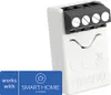 A white smart home device with black connectors and a blue overlay. Anteprima dell’immagine prodotto