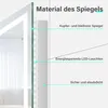 Kúpeľňové zrkadlo SONNI s matným svetelným pásom na okraji Náhľad obrázku produktu 4