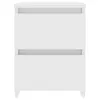 A white bedside table with two drawers against a white background. Produktbild-Vorschau