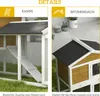 PawHut Dvojposchodová klietka pre králiky, drevená s Náhľad obrázku produktu 7