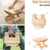 Kleiner, klappbarer Holzhocker mit einer Tragkraft von 90 Produktbild-Vorschau 3