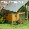 PawHut kurník s výběhem 3 x 1,7 x 1,9 m se zámkem, střecha Náhled obrázku produktu 5