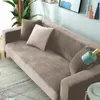 Sofabezug 2 Sitzer 145-185cm - Beige - Samt - Stretch Produktbild-Vorschau 4