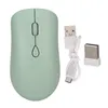 A mint green wireless mouse with its USB receiver and charging cable, presented on a white background. Náhled obrázku produktu