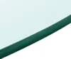 A close-up view of the edge of a round glass tabletop. Anteprima dell’immagine prodotto
