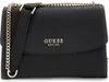 A black Guess handbag with a chain strap is shown against a white background. Produktbild-Vorschau