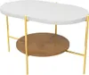 Arena Moderner Couchtisch mit 2 Ablagen / Oval + Rund / 80 Produktbild-Vorschau 2