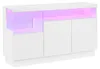 MODFU Sideboard Hochglanz mit LED-Vitrine,Beistellschrank Produktbild-Vorschau 6