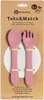 PETITE&MARS Příbor silikonový TAKE&MATCH Dusty Rose 6m+ Náhled obrázku produktu 5