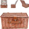 Cesto da picnic in vimini intrecciato per 4 persone, borsa Anteprima dell’immagine prodotto 2