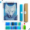 ARTULIO - Kit de peinture diamant - Loup blanc avec flammes Voir les images du produit 3