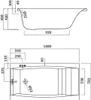 Cersanit | Badewanne - 140 x 75 Cm - Mit Siphon Und Beinen Produktbild-Vorschau 3